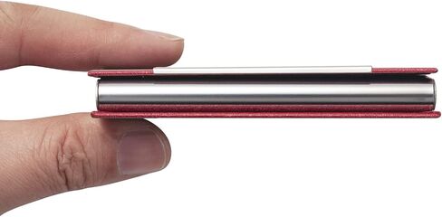 MOTYAWN Business Card Holder- Name Multi Card Case, Luxury PU Leather Wallet, Credit Card ID Case, Stainless Steel Slim Metal Pocket Card Case Holder for Women & Men with Magnetic Shut in Kuwait