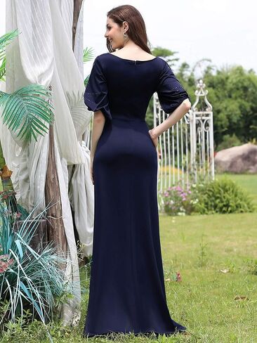 Ever-Pretty Women's Round Neck Hollow Out Sleeves Mermaid Beaded Formal Dresses 0544-USA in Kuwait