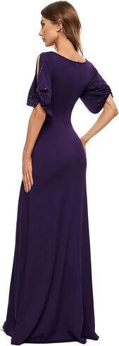 Ever-Pretty Women's Round Neck Hollow Out Sleeves Mermaid Beaded Formal Dresses 0544-USA in Kuwait