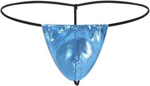 Golirsteca Male Sexy G-string Metallic Shiny Underwear Fashion Party Thin Strap Nylon Thong Under Panties in Saudi Arabia