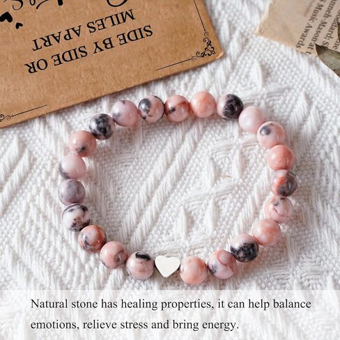 YKZOMP أخت الصداقة أساور الحجر الطبيعي صديق عيد ميلاد هدايا عيد الميلاد للنساء الإناث في سن المراهقة الفتيات في سن المراهقة in Kuwait