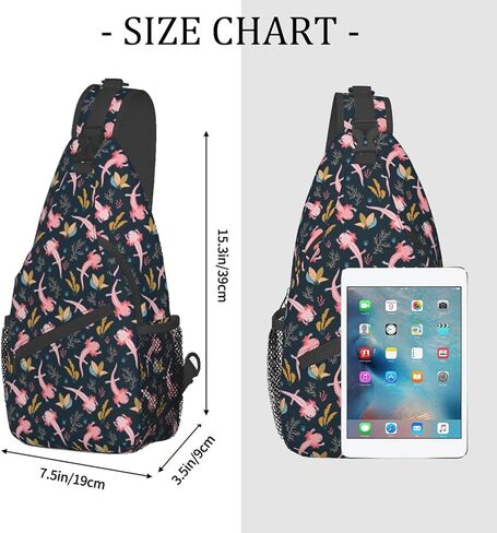 Yobvec Axolotl Backpack Mini Crossbody, Axolotl Purse Small Sling Bag for Daily Travel Hiking Daypack Shoulder Bag in Kuwait