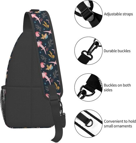 Yobvec Axolotl Backpack Mini Crossbody, Axolotl Purse Small Sling Bag for Daily Travel Hiking Daypack Shoulder Bag in Kuwait