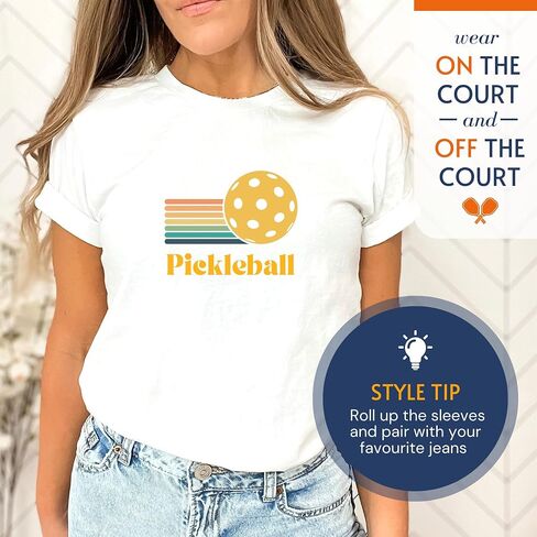 قمصان Atsara Pickleball Pickleball للسيدات، ملابس Pickleball للنساء، إكسسوارات كرة Pickleball وهدايا Pickleball in Saudi Arabia