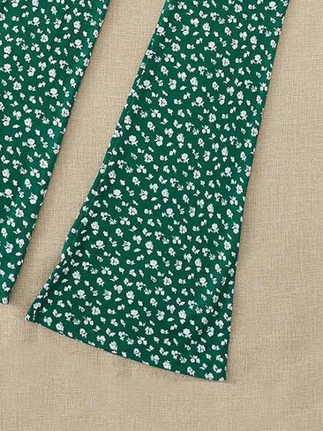 ملابس COZYEASE للفتيات مكونة من قطعتين تي شيرت مطبوع بأكمام قصيرة تي شيرت صيفي تي شيرت وسراويل واسعة in Kuwait