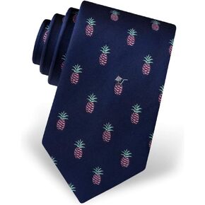 Men's 100% Silk Tropical Island Pineapples Tie Necktie in Kuwait