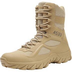 Kervaky Men's Military Tactical Boots Lightweight work boots for men tactical boots breathable jungle Desert Combat Boots