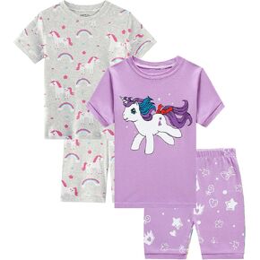 Dolphin&Fish Little Girls Cotton Short Pajamas Summer Kids Clothes Toddler Toddler Pjs Sets in Saudi Arabia