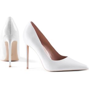 Mhuire Women High Heels,3.94 inch/10cm Stiletto Pumps Sexy Pointed Toe Patent Leather Slip On High Heel Dress Evening Party Pump Shoes