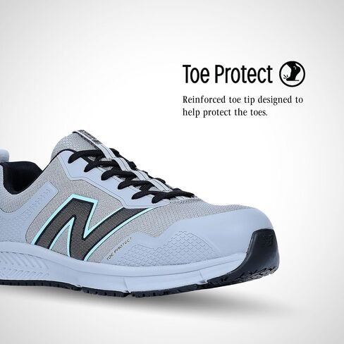 New Balance Women's Aluminum Toe Evolve Industrial Shoe, Grey/Beach, 6 in Saudi Arabia
