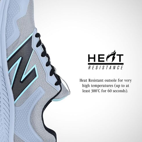 New Balance Women's Aluminum Toe Evolve Industrial Shoe, Grey/Beach, 6 in Saudi Arabia