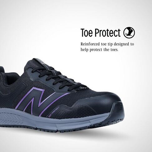 New Balance Women's Aluminum Toe Evolve Industrial Shoe, Grey/Beach, 6 in Saudi Arabia