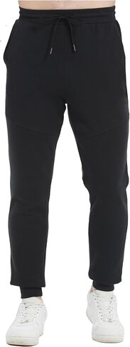 Tronjori Men's High Waisted Fleece Sweatpants Fall Winter Athletic Jogger Pants Lounge Trousers Elastic Waistband in Saudi Arabia