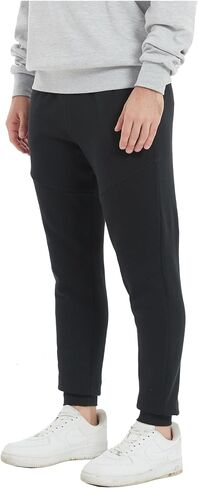 Tronjori Men's High Waisted Fleece Sweatpants Fall Winter Athletic Jogger Pants Lounge Trousers Elastic Waistband in Saudi Arabia