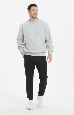 Tronjori Men's High Waisted Fleece Sweatpants Fall Winter Athletic Jogger Pants Lounge Trousers Elastic Waistband in Saudi Arabia