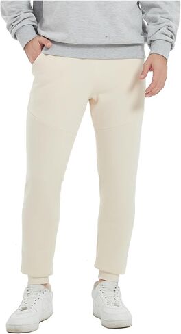 Tronjori Men's High Waisted Fleece Sweatpants Fall Winter Athletic Jogger Pants Lounge Trousers Elastic Waistband in Saudi Arabia