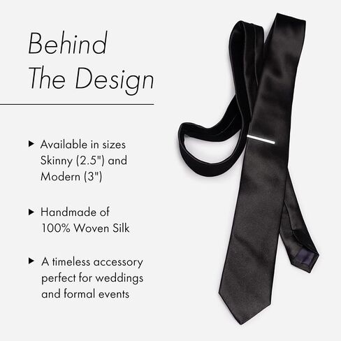 ربطة عنق عصرية للرجال من Tie Bar، لون سادة، Grenalux، 3 × 58 بوصة in Kuwait