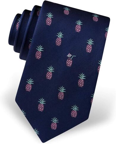 Men's 100% Silk Tropical Island Pineapples Tie Necktie in Kuwait
