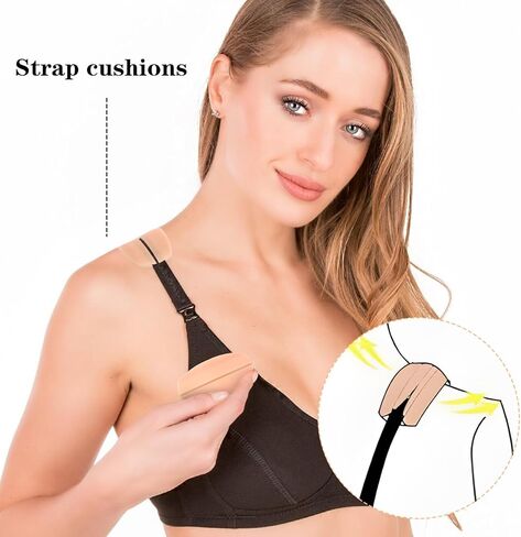 3 ازواج من وسائد حمالة الصدر غير القابلة للانزلاق من السيليكون الناعم لتخفيف الام الكتف والانبعاجات والضغط من كومنيكو، اكسسوارات حمالة صدر نسائية in Kuwait