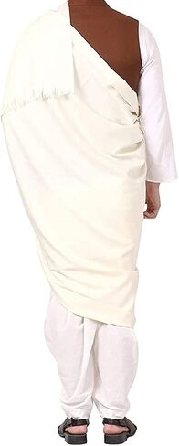 Stylesindia Men's Woven Winter Shawl - Elegant Solid Color Warm Scarves (40"x80")-Cream in Saudi Arabia