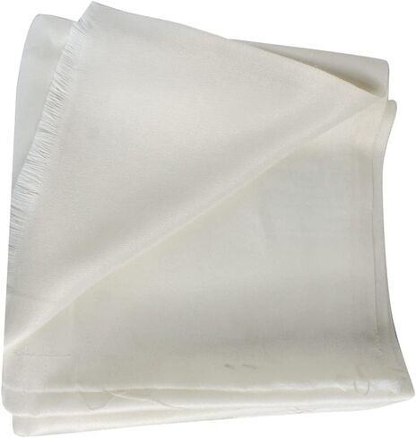 Stylesindia Men's Woven Winter Shawl - Elegant Solid Color Warm Scarves (40"x80")-Cream in Saudi Arabia
