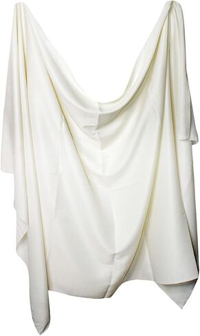 Stylesindia Men's Woven Winter Shawl - Elegant Solid Color Warm Scarves (40"x80")-Cream in Saudi Arabia