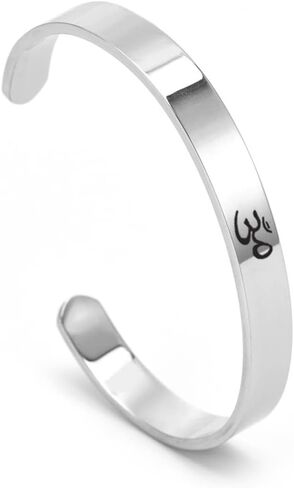 سوار OEM من الفولاذ المقاوم للصدأ، سوار AUM، مجوهرات هندية لليوجا التأمل، كبير، الفولاذ المقاوم للصدأ، لا حجر كريم, Large, ستانلس ستيل, بدون أحجار كريمة in Kuwait