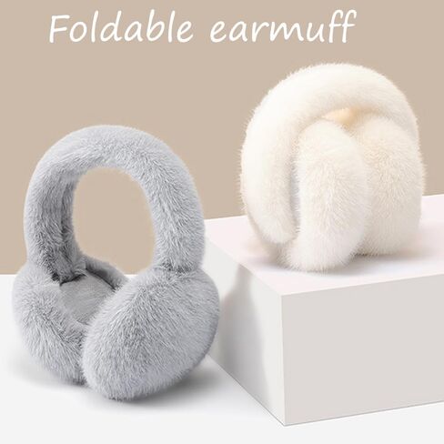 Winter Ear Muffs Women Furry Fur Plush Earmuff Foldable Ear Warmers Girls Boys Outdoor Earmuff in Saudi Arabia