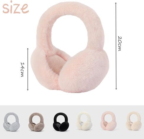 Winter Ear Muffs Women Furry Fur Plush Earmuff Foldable Ear Warmers Girls Boys Outdoor Earmuff in Saudi Arabia