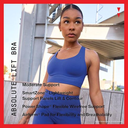 Champion womens Sports Bra, Absolute Lift, Moisture Wicking, Moderate Support Bra for Women Sports Bra (pack of 1) in Saudi Arabia