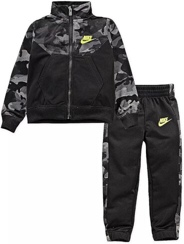 Nike Baby Boys' Therma Dri-Fit 2-Piece Tracksuit & Pants Set (Black(86F279-023)/Volt, 6) in Saudi Arabia