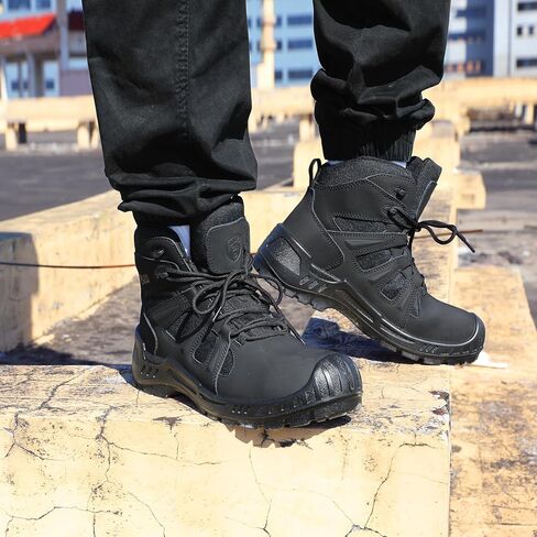 OUXX Men's Composite Toe Work Boots, ASTM F2413 Safety Shoes, Metal Free, Slip-Resistant Boot(OX4603) in Saudi Arabia