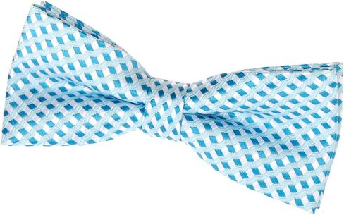 Retreez Wavy Zig Zag Stripe Pattern Woven Pre-tied Bow Tie (4.5") in Saudi Arabia