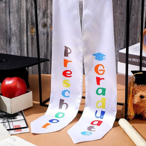 Seematn 12 Pieces Kids Preschool Printed Graduation Stole Bulk Preschool Graduation Stoles Preschool Graduation Gift for Kids in Kuwait