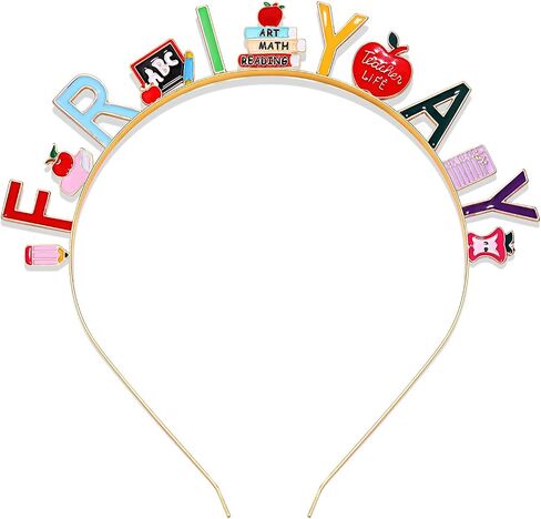 CEALXHENY Teacher Headbands for Women, Colorful Fri-Yay Headbands Cute Book Pencil Apple Hairbands Back to School Hair Accessory Teacher Appreciation Gifts (Teacher) in Saudi Arabia