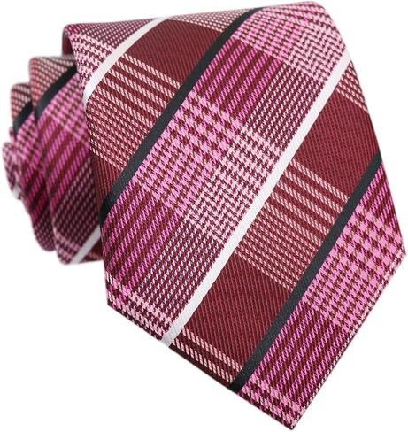 Luckyvestir ربطات عنق رجالي منقوشة للرجال ربطات عنق رسمية من الحرير للرجال لحفلات الزفاف غير الرسمية in Saudi Arabia