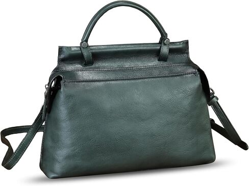 Genuine Leather Handbag for Women Retro Leather Crossbody Bag Pouch Vintage Handbag Purse Ladies Satchel in Kuwait