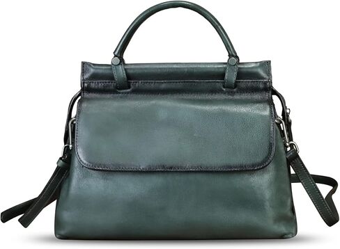 Genuine Leather Handbag for Women Retro Leather Crossbody Bag Pouch Vintage Handbag Purse Ladies Satchel in Kuwait