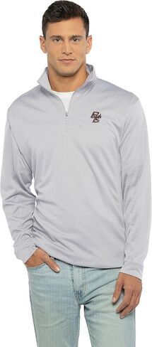 Vantage Apparel Men's Standard Collegiate Micro Mesh Performance Gray 1/4 Zip Pullover in Saudi Arabia