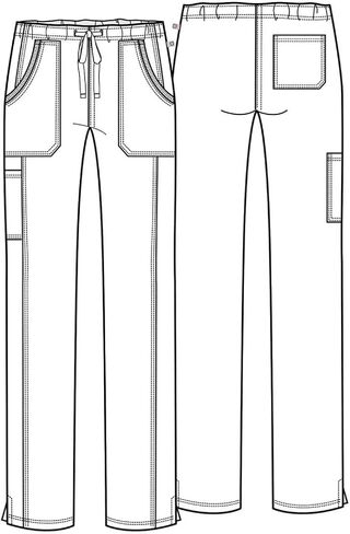 Cherokee Women Scrubs Pant Workwear Revolution Tech Mid Rise Straight Leg Drawstring WW235AB in Saudi Arabia
