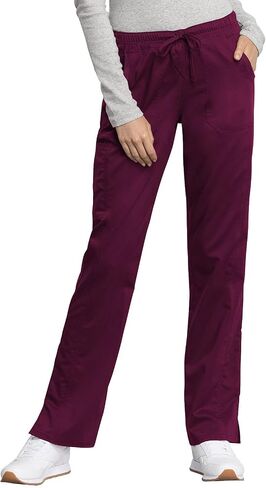 Cherokee Women Scrubs Pant Workwear Revolution Tech Mid Rise Straight Leg Drawstring WW235AB in Saudi Arabia
