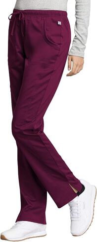 Cherokee Women Scrubs Pant Workwear Revolution Tech Mid Rise Straight Leg Drawstring WW235AB in Saudi Arabia