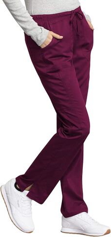 Cherokee Women Scrubs Pant Workwear Revolution Tech Mid Rise Straight Leg Drawstring WW235AB in Saudi Arabia