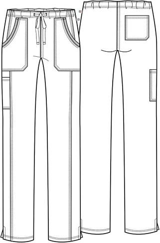 Cherokee Women Scrubs Pant Workwear Revolution Tech Mid Rise Straight Leg Drawstring WW235AB in Saudi Arabia