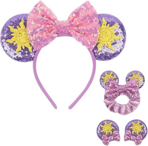 عصابة رأس على شكل أذن الفأر ومشابك أذن الفأر الصغيرة للنساء على شكل أذن الفأر الصغيرة Scrunchies للفتيات، أغطية رأس الأميرة، إكسسوارات الشعر، زينة، عصابة رأس للحفلات التنكرية للبالغين والنساء والفتيات in Kuwait