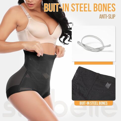 شورت سليمبيل لملابس داخلية للنساء للتحكم في البطن، ملابس داخلية عالية الخصر لتشكيل الجسم ورفع المؤخرة in Kuwait