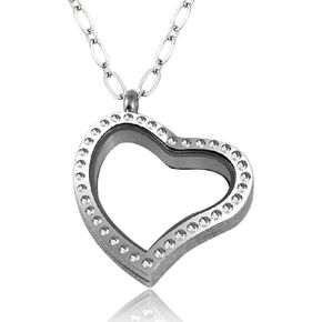 قلادة من ShinyJewelry Living Memory Glass مدلاة من أجل السحر العائم