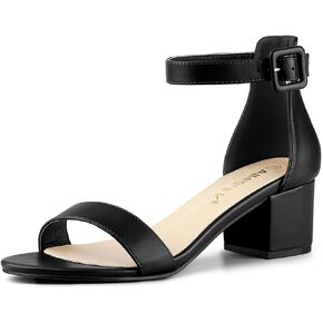 Allegra K Women's Block Low Heels Ankle Strap Sandals in Kuwait