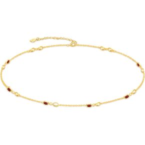 riviko قلادة جوهرة للنساء الفتيات، 925 الفضة الاسترليني مطلية بالذهب قلادة المرأة لذيذ، قابل للتعديل جوهرة الميلاد قلادة الذكرى مجوهرات عيد الحب هدايا عيد ميلاد للفتيات أمي زوجة صديقة سيدة in Kuwait