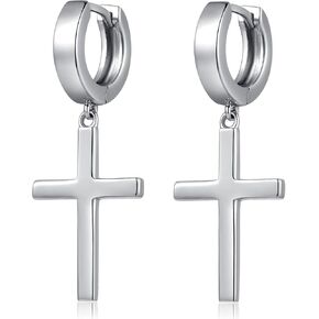 أقراط جيايانج المتقاطعة للنساء والرجال، أقراط متدلية من الفضة الإسترلينية عيار 925، أقراط متقاطعة بسيطة للرجال، مجوهرات متقاطعة فضية/أسود/ذهبي وردي/ذهبي، أقراط يومية للبالغين in Kuwait